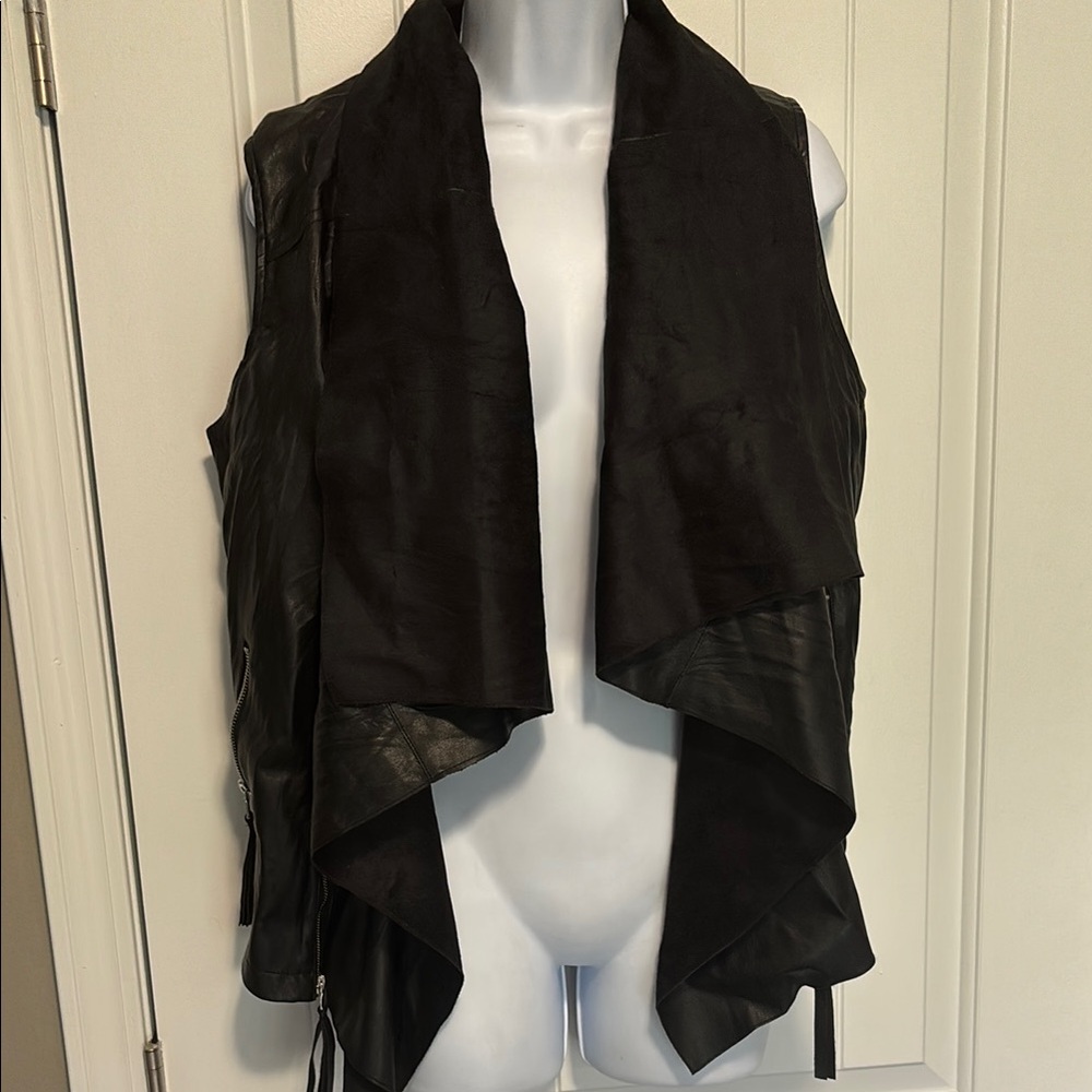 Black Women's Drape Vest